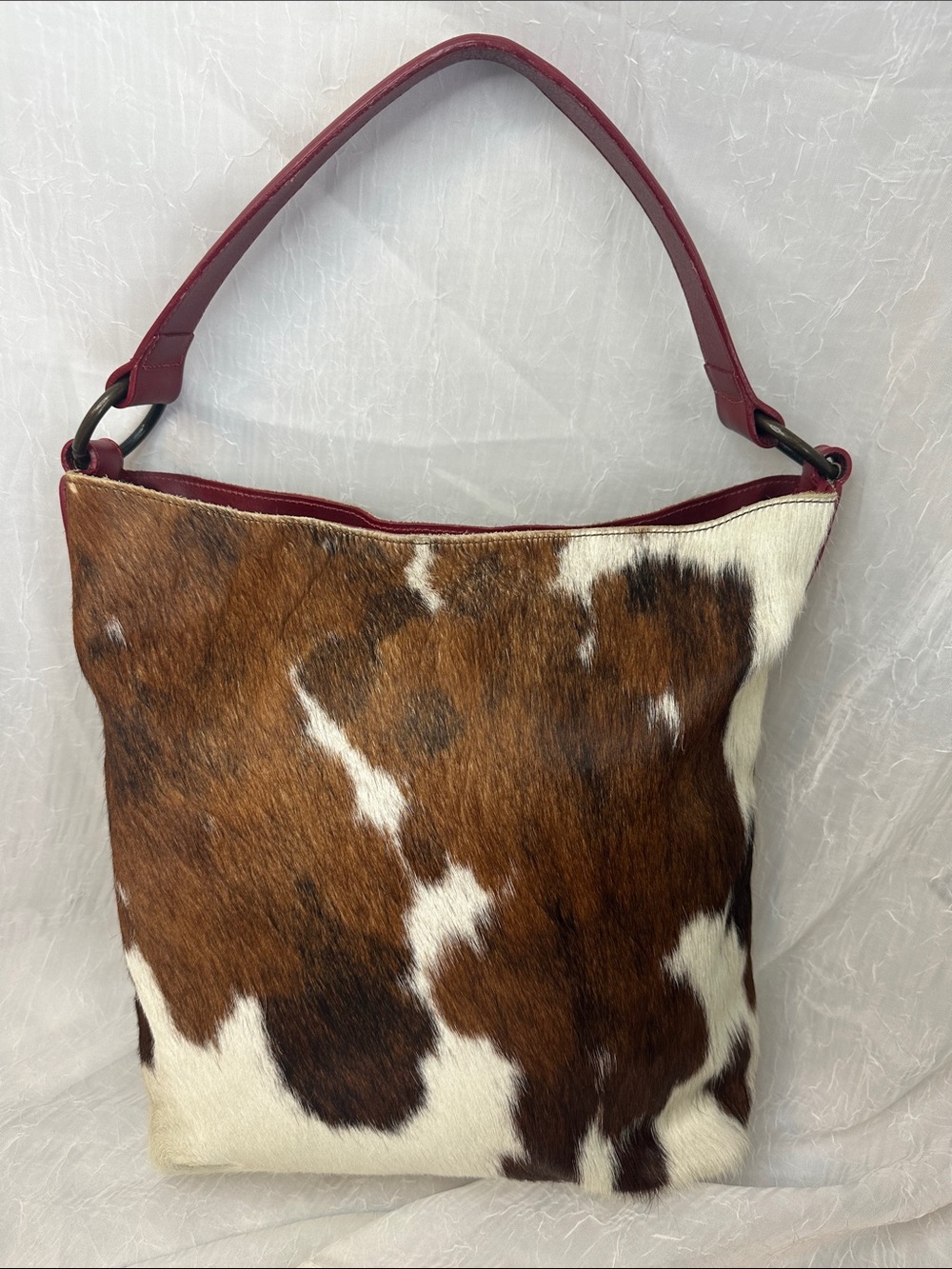 Maurizio Taiuti Genuine Leather Calf Hair Bag Made in Italy